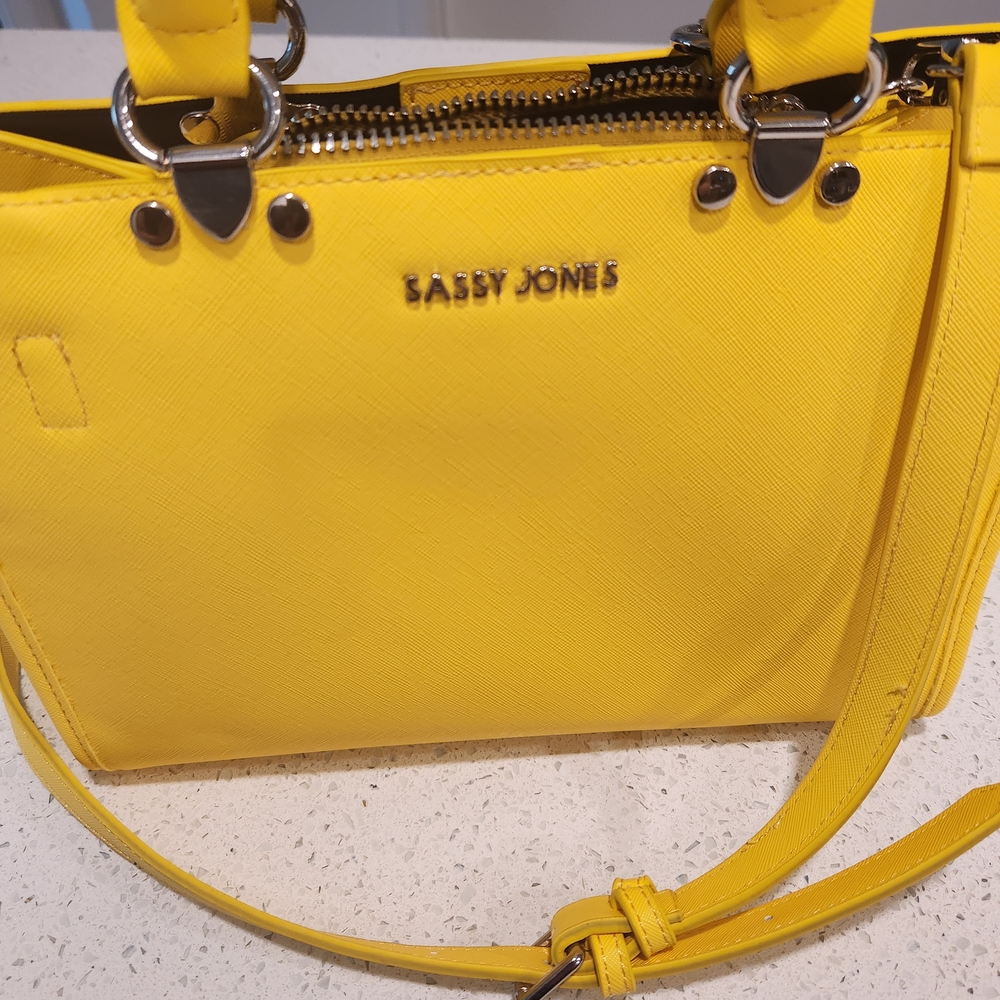Sassy Jones Yellow Satchel with Versatile Design